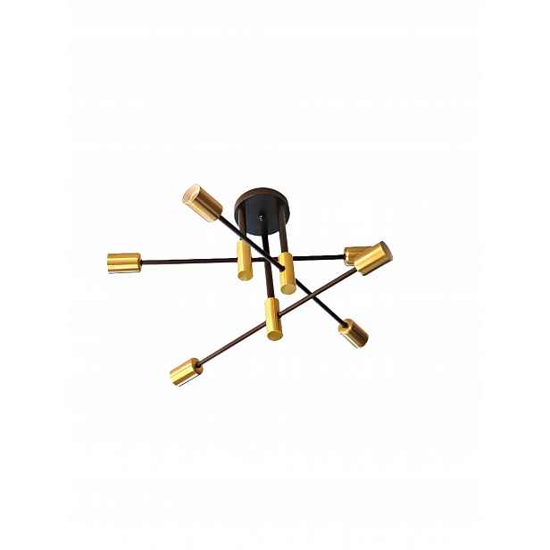Závěsné Stropní Svítidlo Stropní Svítidlo Loft Retro Lustr E27 Zlato Černá 72 CM