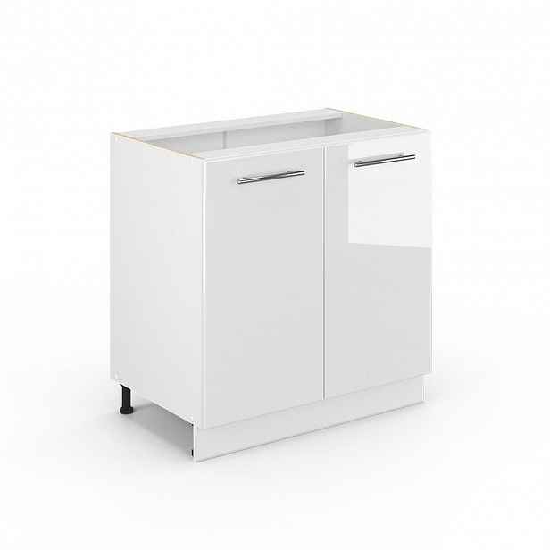 Vicco SPODNÍ SKŘÍŇKA KUCHYŇSKÉ LINKY Fame-Line, Bílá vysoký lesk/Bílá, 80 cm bez pracovní desky