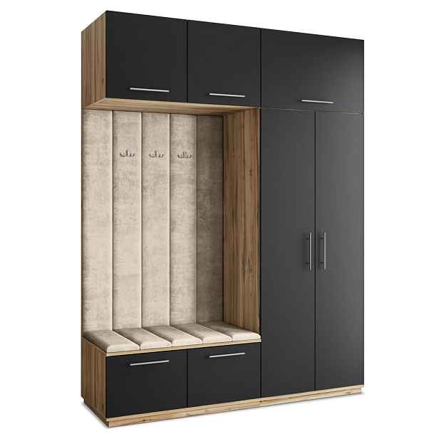 MASSENO MODERNÍ PŘEDSÍŇOVÁ SKŘÍŇ REMA, 180/240/60 cm, dub Wotan