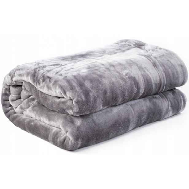 Akrylová Deka 160x200 Přehoz Teplá Velmi Silná Plyšová