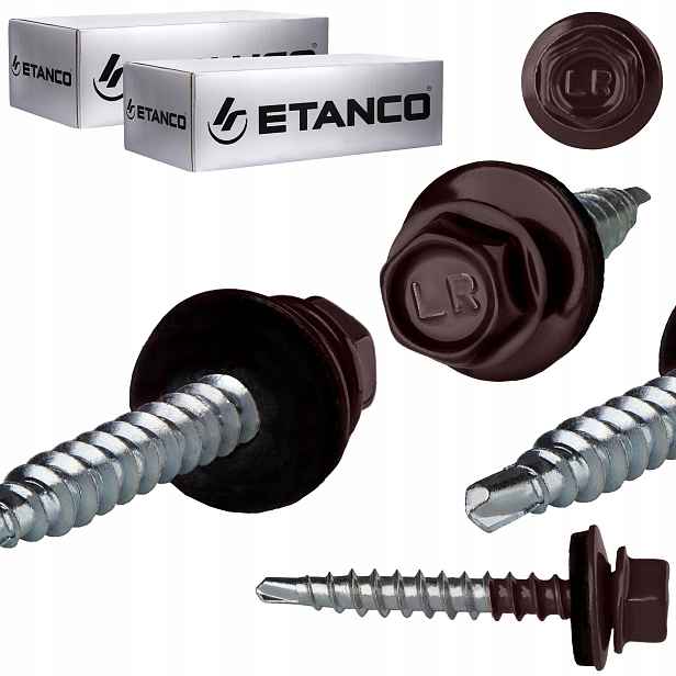 Farmářské vruty 4,8x35 mm Ral 8017 500 ks plechových vrutů Etanco GTF2 Z14