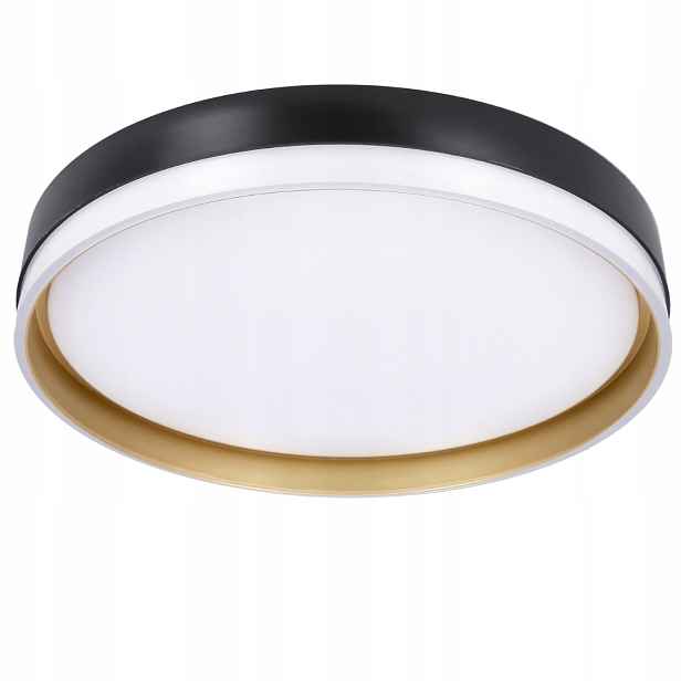 Stropní Svítidlo Manhattan 38 Cm Stropní Svítidlo 24W Led Černá Bílá zlatá akrylová
