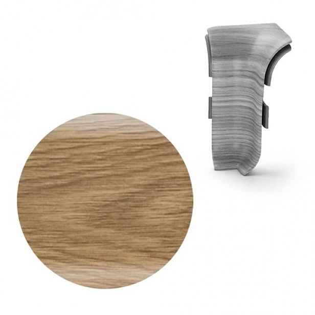 Vnitřní roh k soklu Naturel dub antika , PVC délka 0,5 cm, výška hrany 56 mm, NATNGTWD3