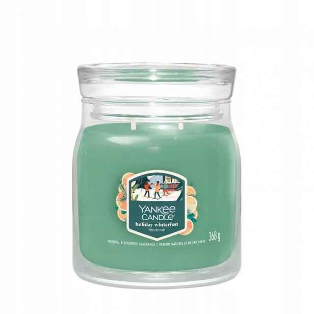 Yankee Candle Holiday Winterfest střední sójová svíčka se dvěma knoty 368 g
