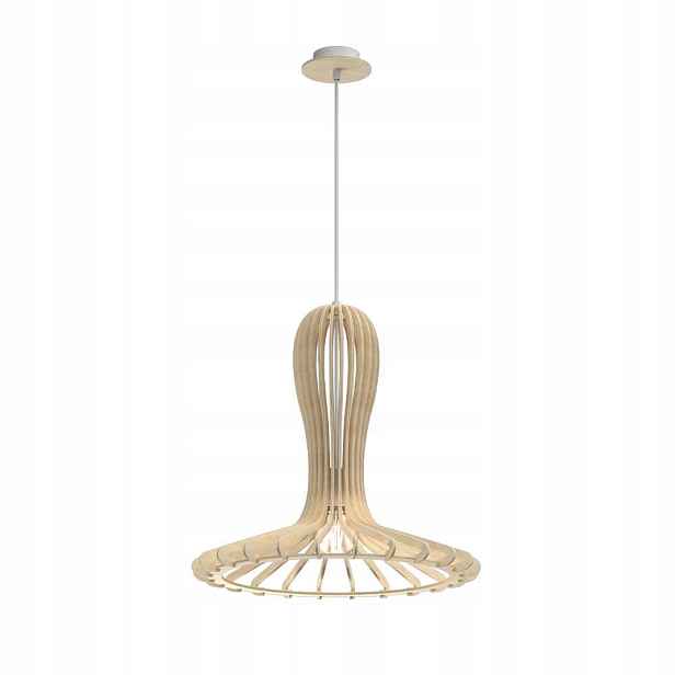 Závěsná lampa světlá hnědá dřevěná boho do jídelny nad stůl ostrov Amplex