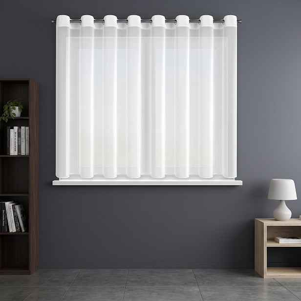 Dekorační krátká šifonová záclona s kroužky IZABEL 350x150 cm bílá MyBestHome