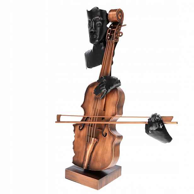 Socha Figurka kovová Violoncellista