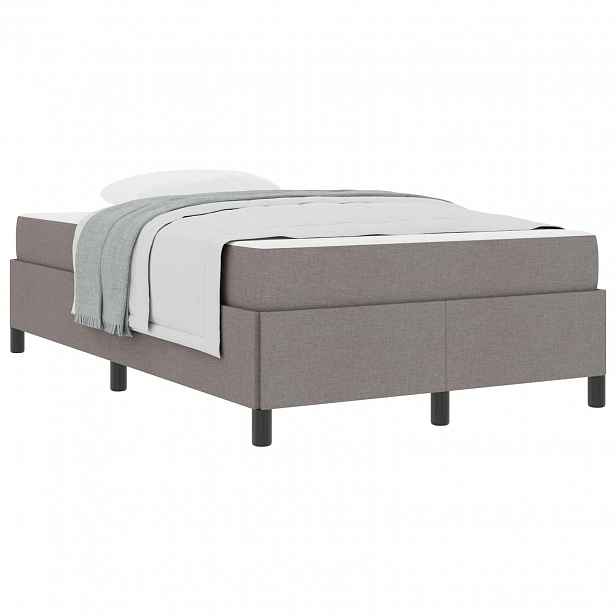 vidaXL Postel s boxspringem Taupe 120 x 190 cm textil