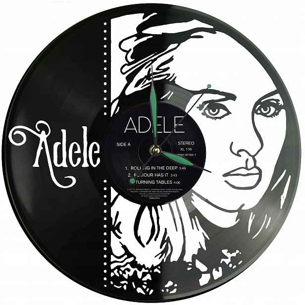 Adele Dárek Originální dekorace do domu Hodiny z vinylové desky