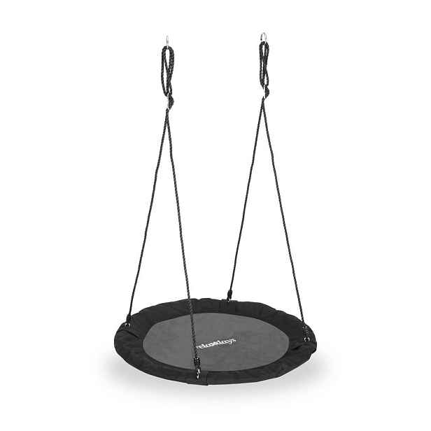 Relaxdays HOUPAČKA hnízdová černá nastavitelná výška 90 cm