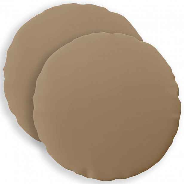 vidaXL Povlak na polštář 2 ks HEERLEN Taupe Ø 50 cm Polyester