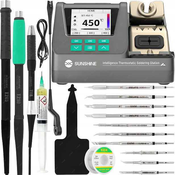 Přesná Pájecí Stanice Sunshine H3 80W 11 Hrotů C115 C210 C245 XL