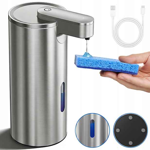 Bezdotykový Dávkovač Automat Na Mýdlo Bezdotykový 340 ML Bílý 2000 Mah Usb
