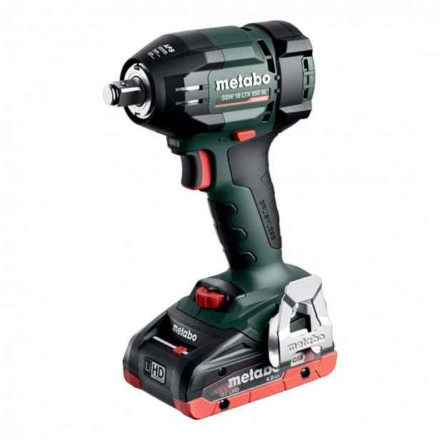 Metabo - 18V AKU rázový utahovák SSW 18 LTX 550 BL, 2x aku 4,0 ah Li-Ion, nabíječka 602404800