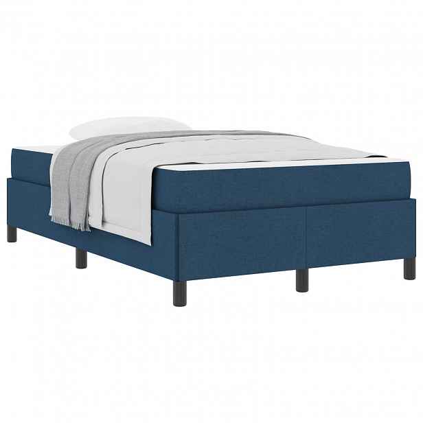 vidaXL Postel s boxspringem Modrá 120 x 190 cm textil
