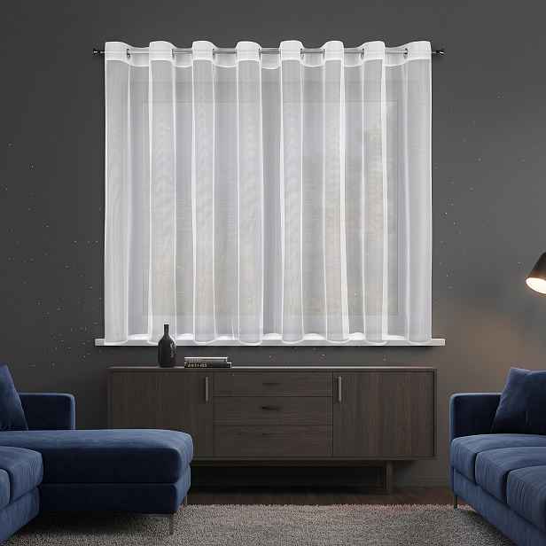 Dekorační krátká záclona s kroužky s leskem SHINE 350x150 cm bílá MyBestHome