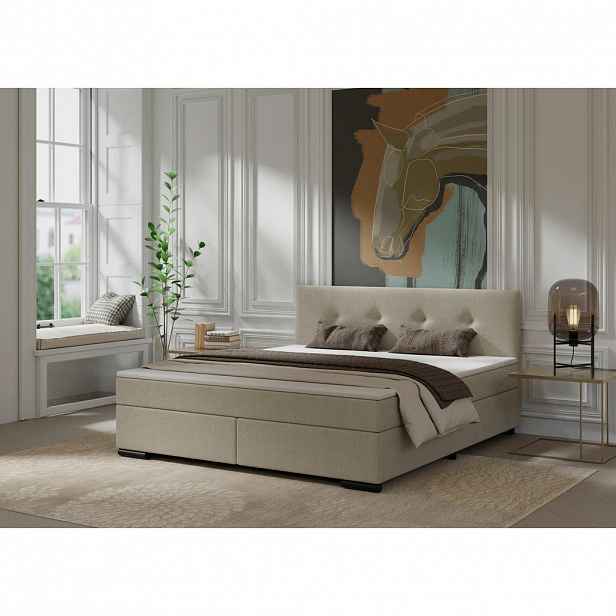 MID.YOU POSTEL BOXSPRING, 160/220 cm, béžová