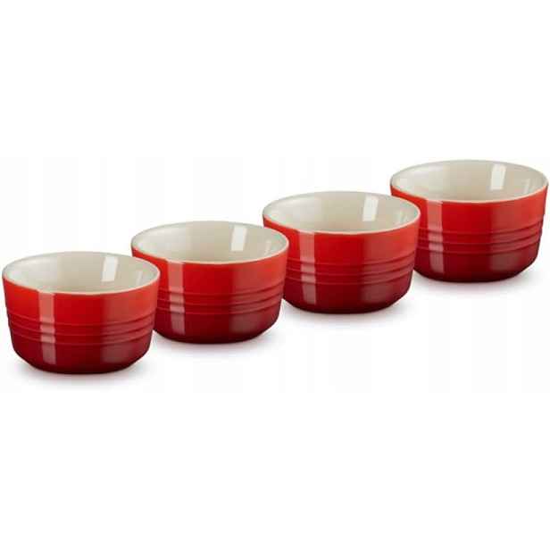 Le Creuset Set 4 Mini Cocotte 200 ML Kamenina Červená