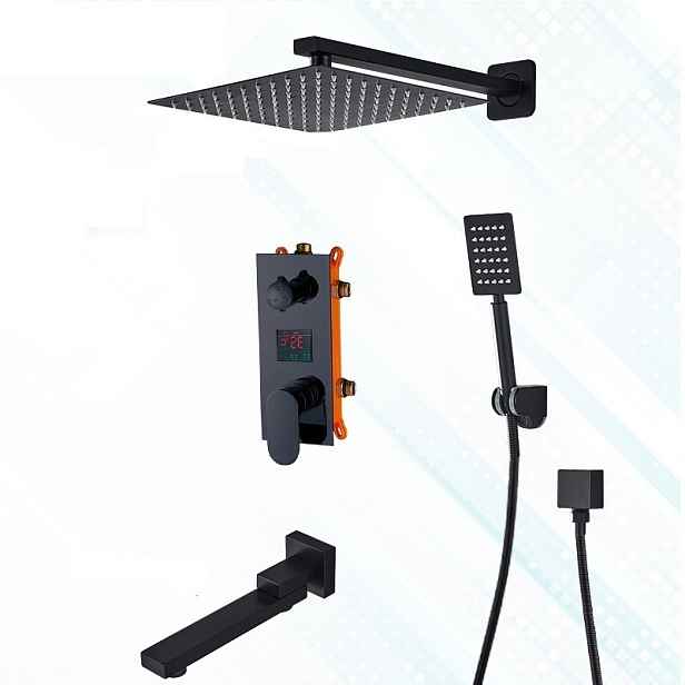 Sprchový set černá – 30 LCD