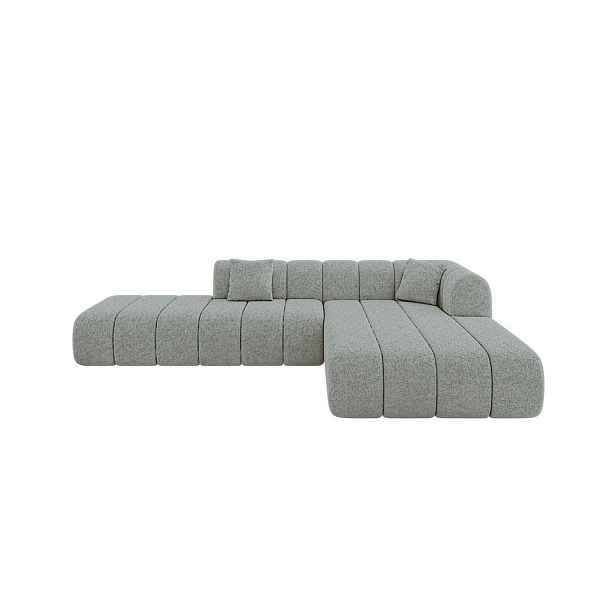 ALTDECOR ROHOVÁ SEDAČKA s otomanem, pravá BILA-L 289x176x71 Zelená Žinylka