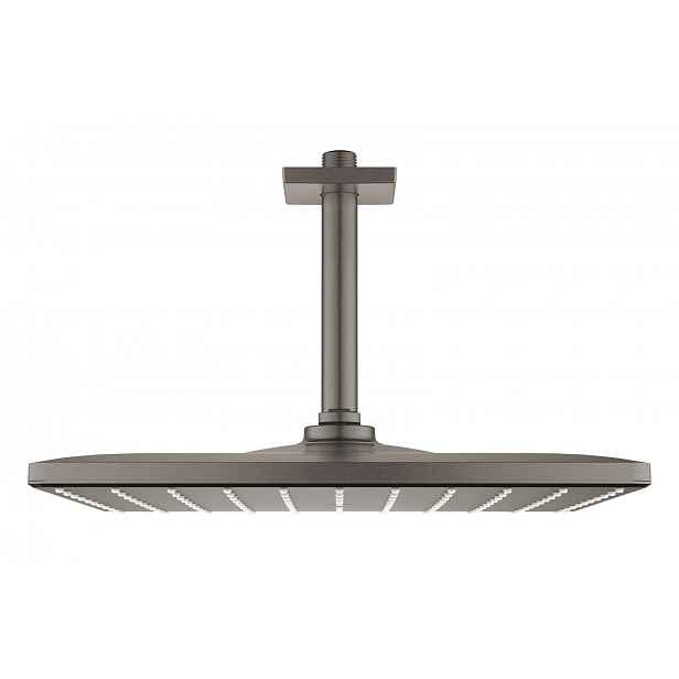 Grohe Rainshower - Hlavová sprcha 310 Mono Cube 9,5 l/min, se stropním ramenem, kartáčovaný Hard Graphite 26566AL0