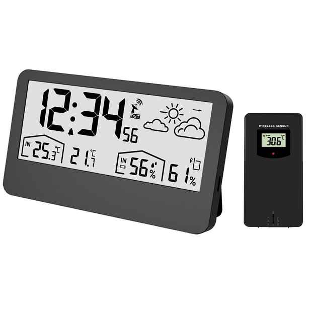JVD RB3407.1 - Budík s měřením teploty a vlhkosti