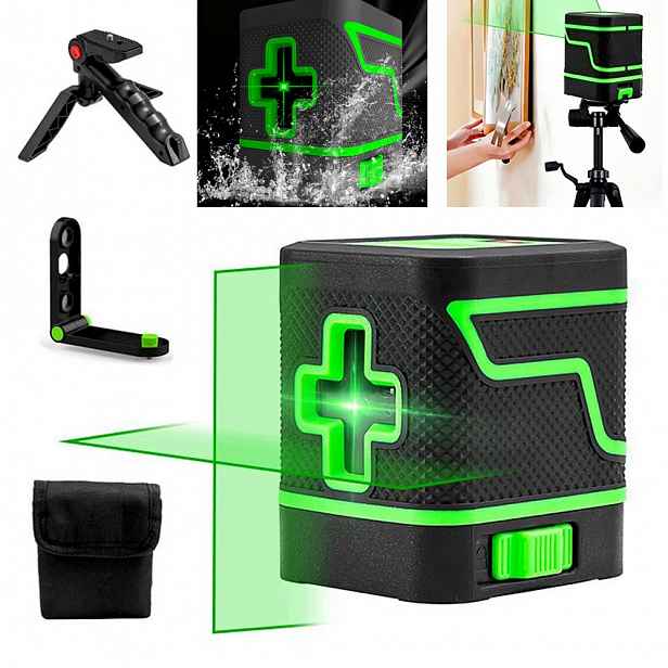 Laserový s samonivelačním laserovým křížem Sada