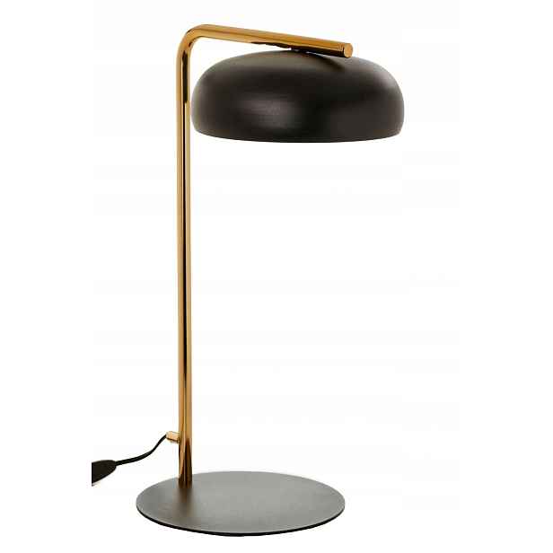Sigma Lighting Olaf stolní lampa černo-zlatá s plochým stínidlem 1xGX53 12W