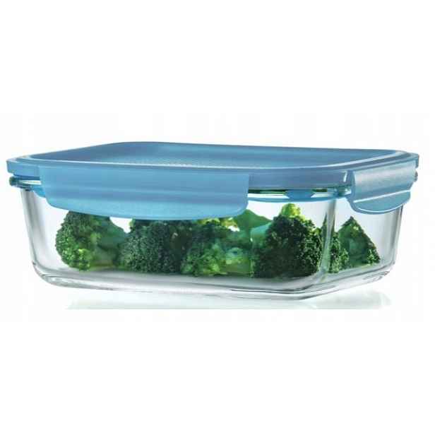 Skleněná nádoba Tupperware Premiaglass 1 l modrá