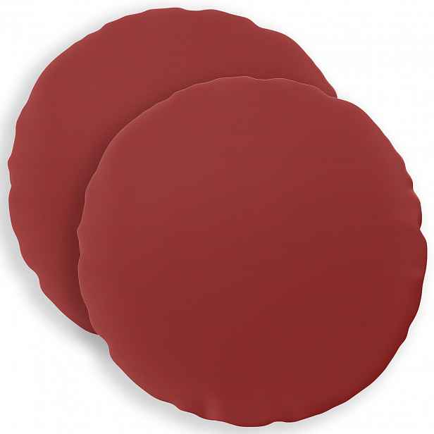 vidaXL Povlak na polštář 2 pcs HEERLEN Víno Červené Ø 50 cm Polyester