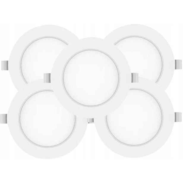 5x Plochá lampa Zápustné svítidlo Panel Slim Led 6W Studená barva 6500K