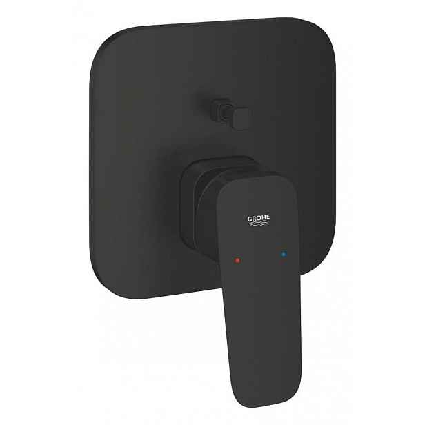 Vanová baterie Grohe Cubeo bez podomítkového tělesa černá matná 1017782430
