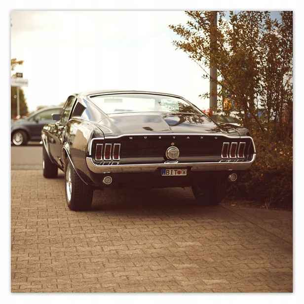Plakáty 140x140 Ford Mustang Černobílé