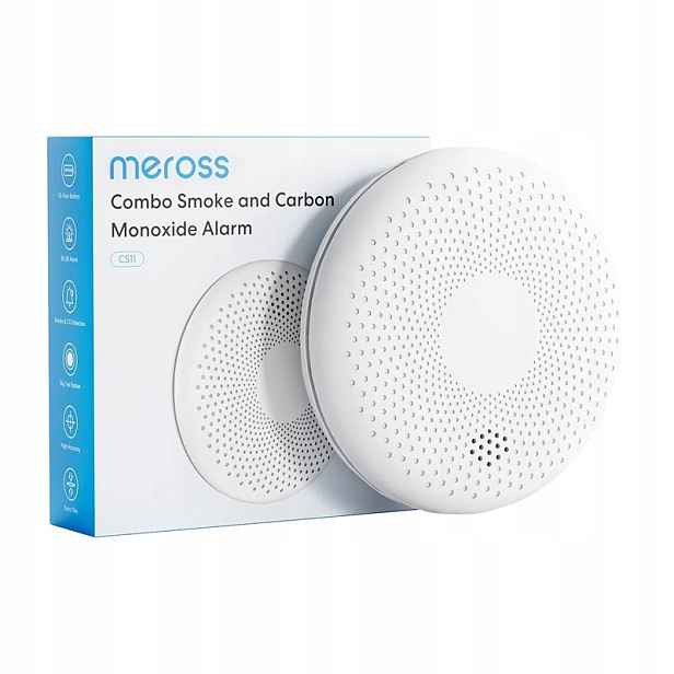 Meross Detektor Kouře A Oxidu Uhelnatého Pro Smart Home Alexa Google Assistant