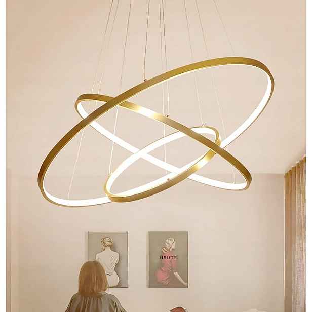 Moderní Závěsná Led Lampa 115W – Stmívatelná Dálkový Ovladač 3000K–6500K