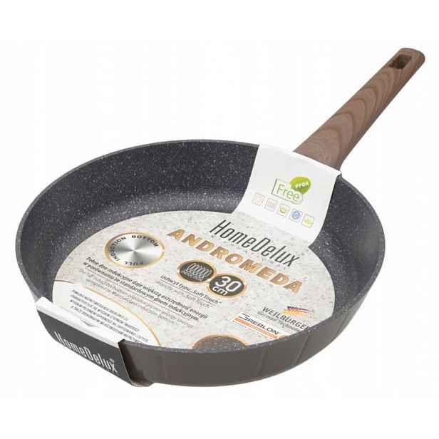 Nepřilnavá pánev Andromeda 30 cm s plným indukčním povrchem Greblon C3 béžová