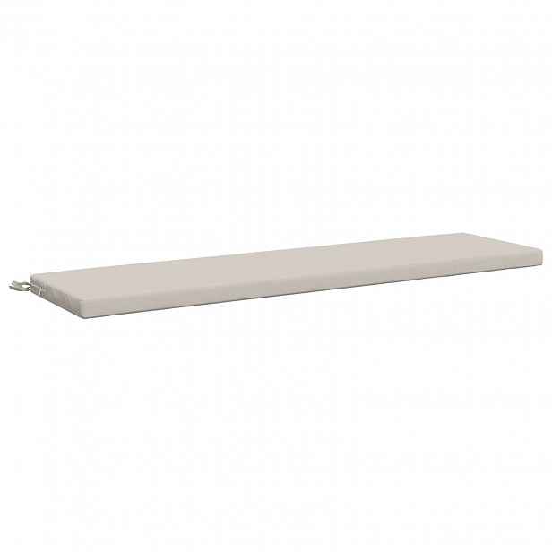 vidaXL Polštář na lavici SOEST 100% polyester Bílá 150 x 40 x 5 cm