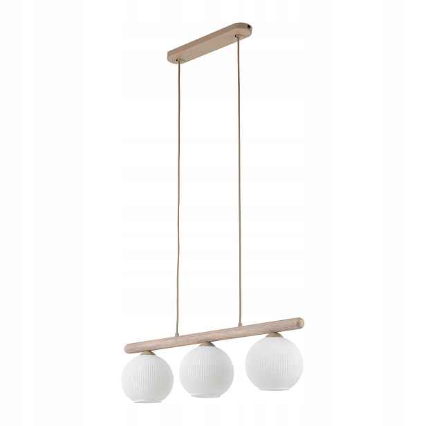 Závěsná lampa Virlo béžové stínidlo bílá 3xE14 Skandinávské Moderní IP20