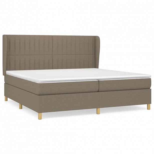 vidaXL Box spring postel s matrací taupe 200x200 cm textil
