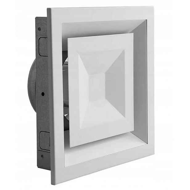 Anemostat Čtvercový Kovový Ventilační Mřížka Bílá Ask 150 mm Darco