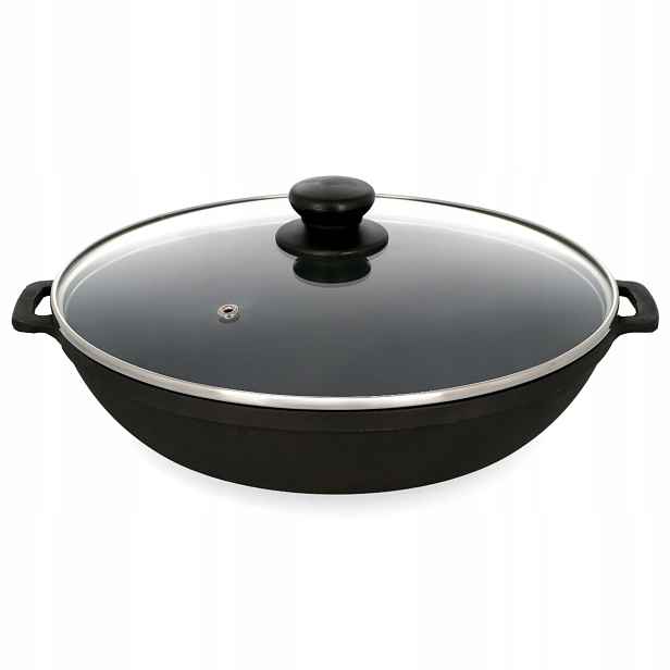 Litinová Pánev Maysternya Hluboká, Těžká, Indukční, 28 CM, S Víkem