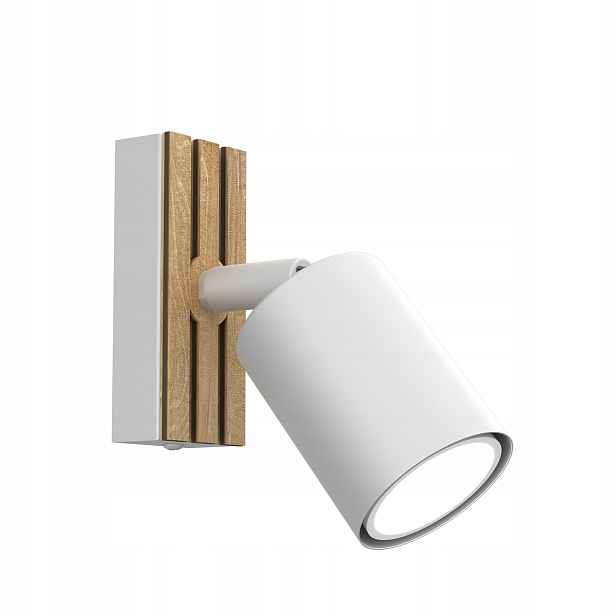 Luminex Terra nástěnná a stropní lampa GU10 8W bílá, nastavitelná, dřevěná