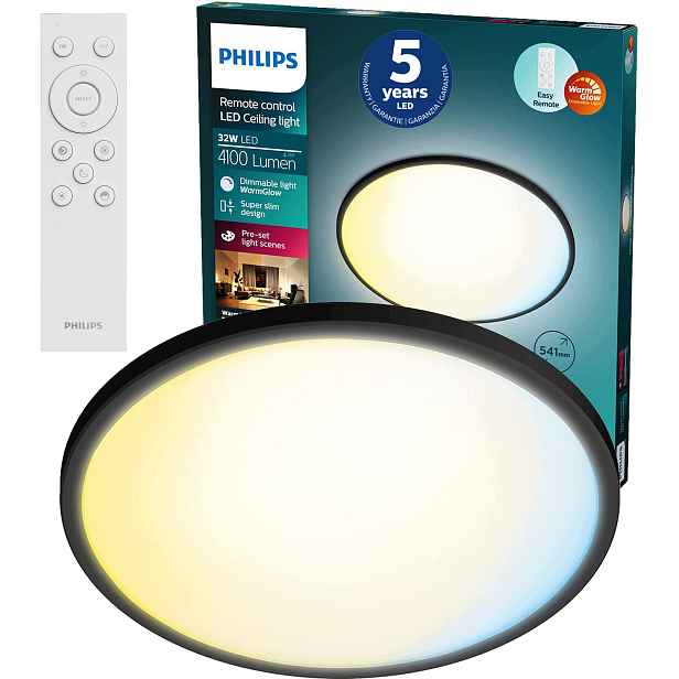 Stropní Svítidlo Led Stropní Svítidlo Stmívatelná 32W Cct WarmGlow 54cm Valen Philips