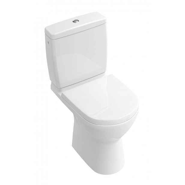 Villeroy & Boch O.novo - WC kombi mísa Compact, zadní odpad, DirectFlush, alpská bílá 5689R001