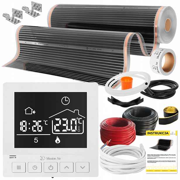 Set Mission Air Fólie Vyhřívací Podložka Infračervená 100 cm I 1 m² 160 W/m² Ptc