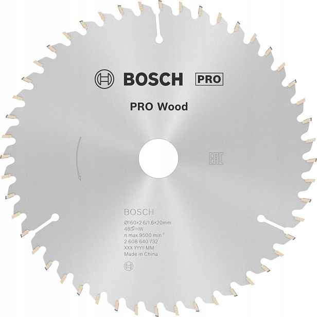 Kotoučová pila Optiline Wood 160x2,6/1,6x20 mm 24Z Bosch