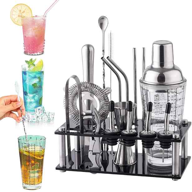 Barmanská sada 17 prvků 400 ml Skleněný Shaker 201 Ocel Dom Bar Dárek
