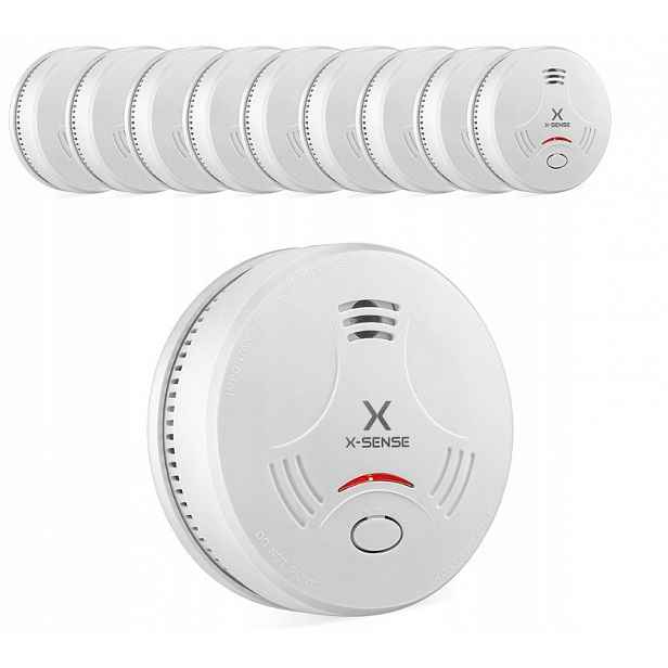 Čadový Detektor Kouře Bezpečnostní Alarm X-sense SD11 Sada 10 Ks Pro