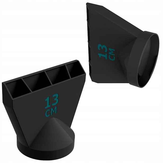 Delospro univerzální zúžená koncovka pro trubky klimatizace, 13 cm, černá