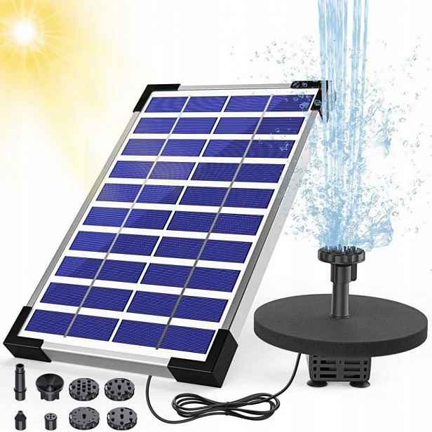 Solární Čerpadlo Fontána Do Solárního Jezírka 6 Trysek 400L/h 5W